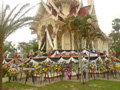 Full flower deco inside temple